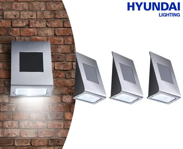 3-Pack Hyundai Solar Wandlamp