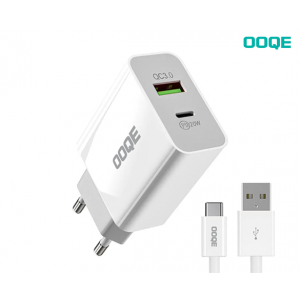 Met de OOQE Quick Charger heb je 2 opladers voor verschillende apparaten in 1.