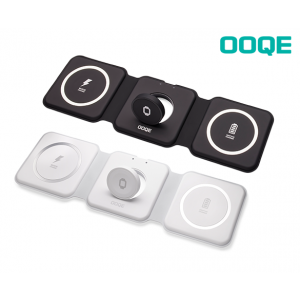 De OOQE QCharge Pro Draadloze Oplader is verkrijgbaar in het zwart en wit.