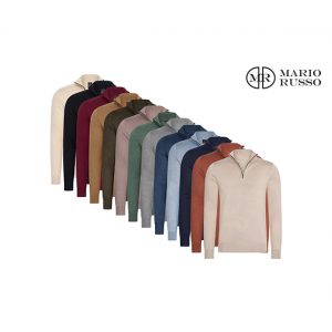 De Mario Russo Zip Pullover is verkrijgbaar in verschillende kleuren.