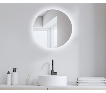 De Lifa Bathing Ronde LED Spiegel is een stjilvolle toevoeging aan je badkamer.