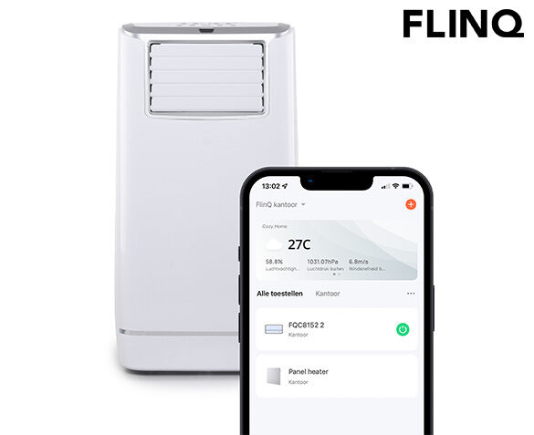 FlinQ Slimme Mobiele Airco - 13.000 BTU