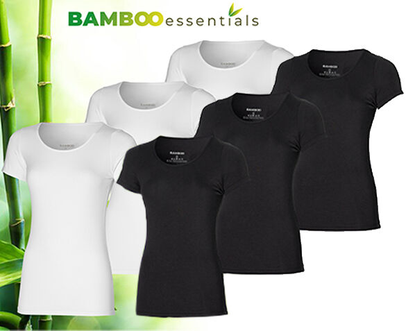 3-pack Bamboo Essentials Dames T-shirts Ronde Nek